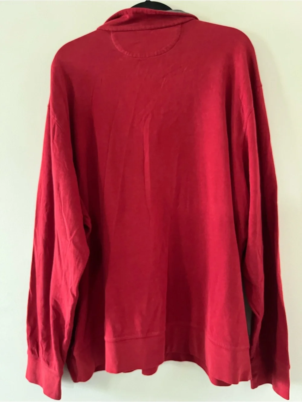 Polo Ralph Lauren Men's Red Quarter Zip Pullover XXL Little Pony Sweater Preppy